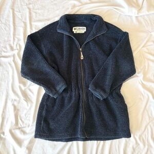 Vintage 1980s Blue Nordic Columbia Fleece Zip Up Jacket Sweatshirt